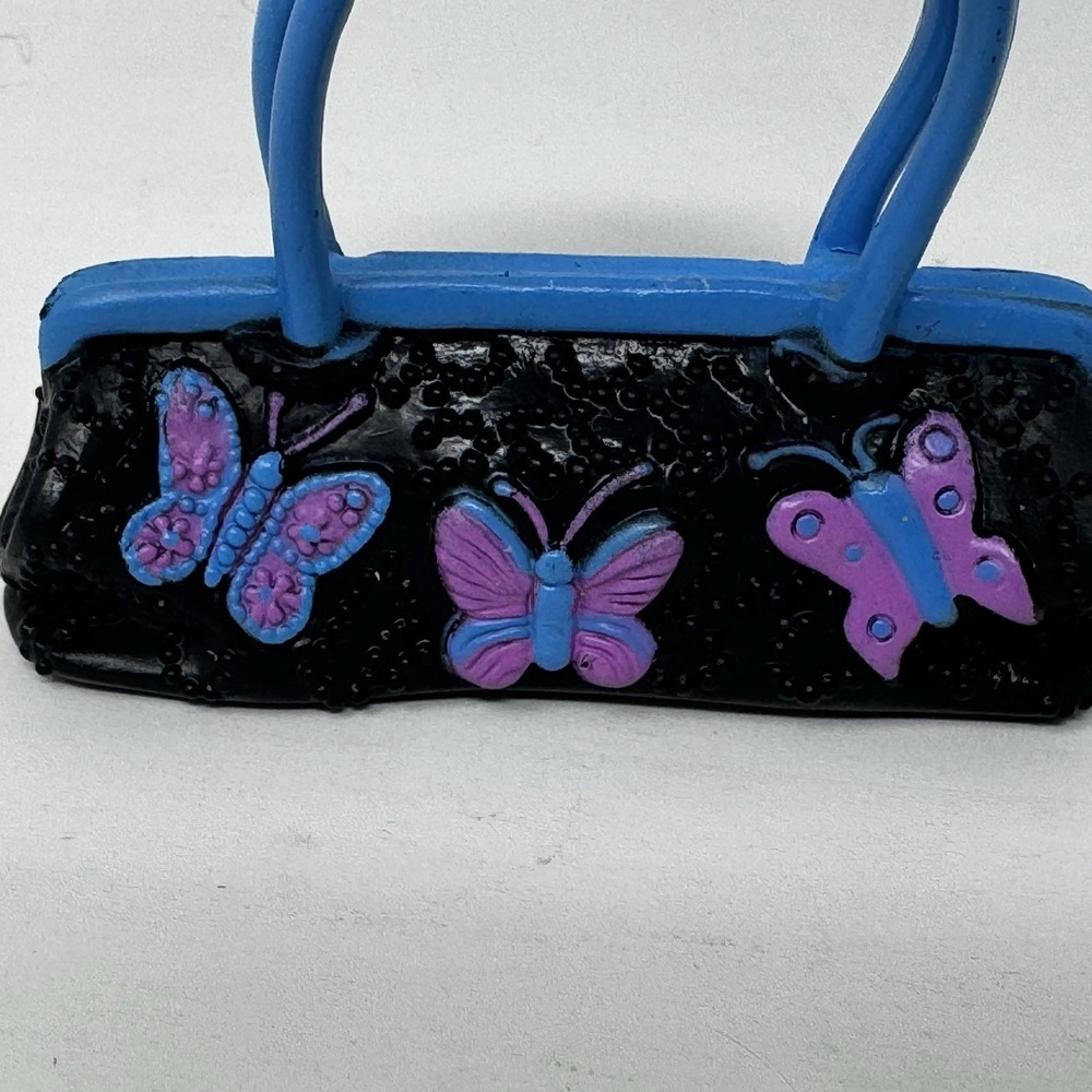 Barbie My Scene Doll Butterfly Bag Purse Accessory Rare Black Blue Mattel Pink - Picture 2 of 6